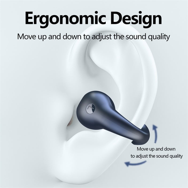 STORAZONE Electronics Bone Conduction Headphones TWS Earbuds Ear Clip Bluetooth 5.3 Touch Wireless Earphone In-Ear Bass HIFI Sports Headset