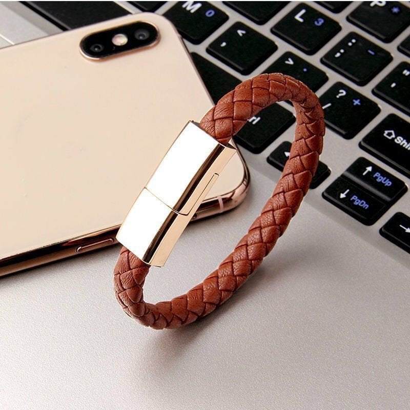 STORAZONE Electronics Brown / Android interface / 20cm New Bracelet Charger USB Charging Cable Data Charging Cord For IPhone14 13 Max USB C Cable For Phone Micro Cable