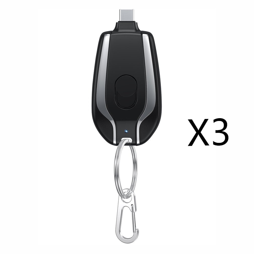 STORAZONE Electronics Bundle19 / Set 1500mAh Mini Power Emergency Pod Keychain Charger With Type-C Ultra-Compact Mini Battery Pack Fast Charging Backup Power Bank