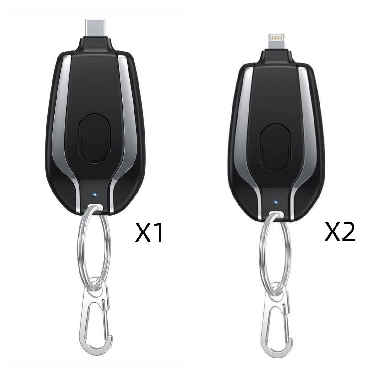 STORAZONE Electronics Bundle22 / Set 1500mAh Mini Power Emergency Pod Keychain Charger With Type-C Ultra-Compact Mini Battery Pack Fast Charging Backup Power Bank