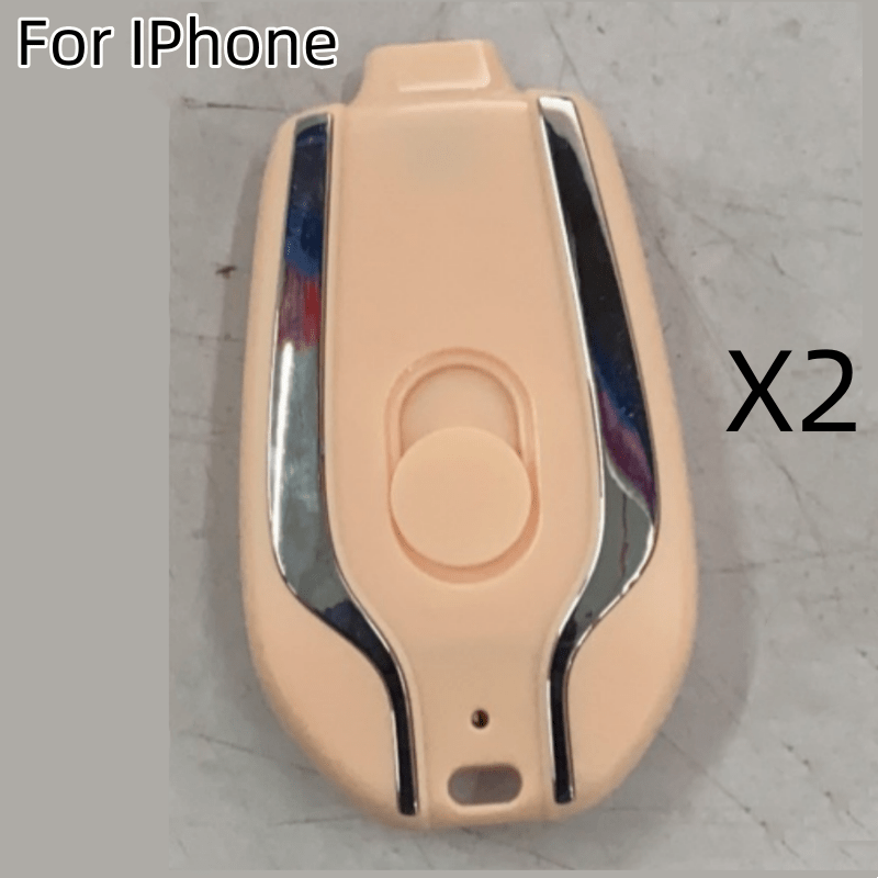 STORAZONE Electronics Bundle4 / Set 1500mAh Mini Power Emergency Pod Keychain Charger With Type-C Ultra-Compact Mini Battery Pack Fast Charging Backup Power Bank