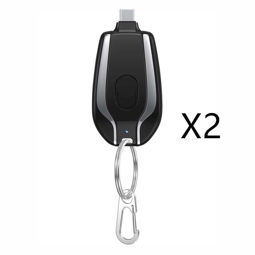 STORAZONE Electronics Bundle7 / Set 1500mAh Mini Power Emergency Pod Keychain Charger With Type-C Ultra-Compact Mini Battery Pack Fast Charging Backup Power Bank