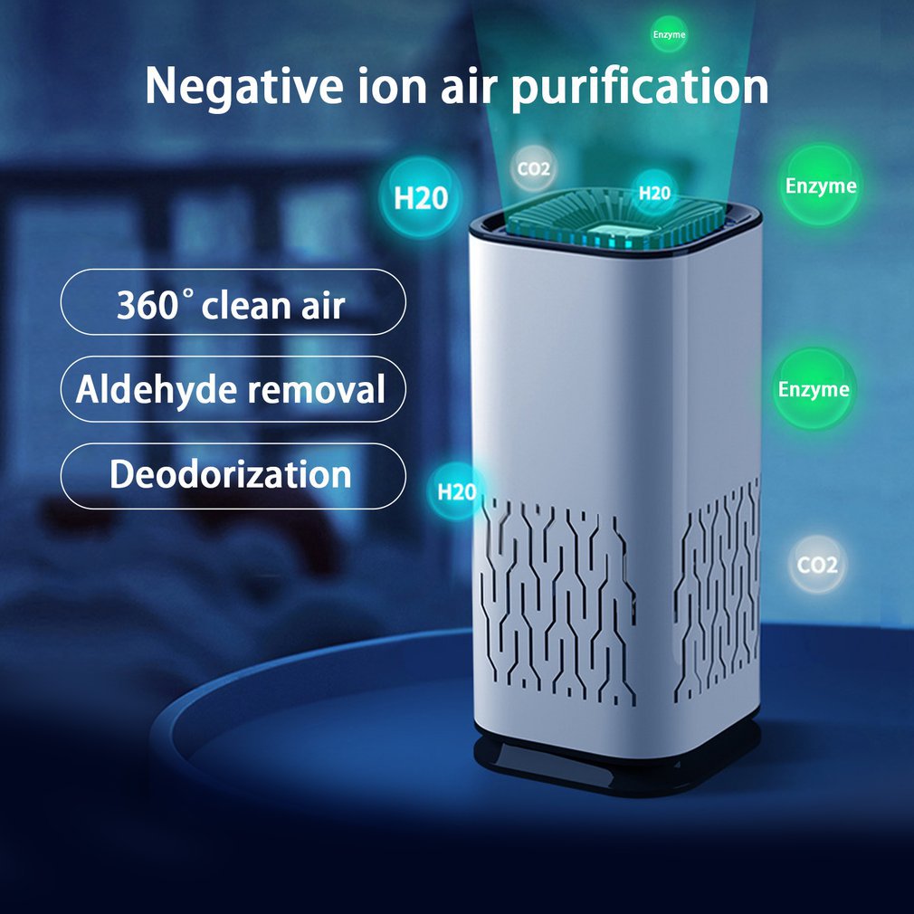 STORAZONE Electronics Car Air Purifier Portable Negative Ion Generator Remove Formaldehyde Dust Smoke Air Freshen Washer For Home Car