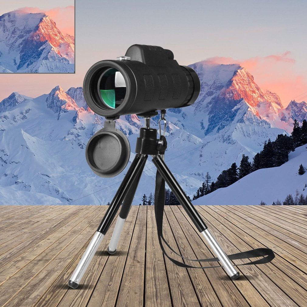 STORAZONE Electronics Compatible with Apple, Monocular Telescope Zoom Scope with Compass Phone Clip Tripod