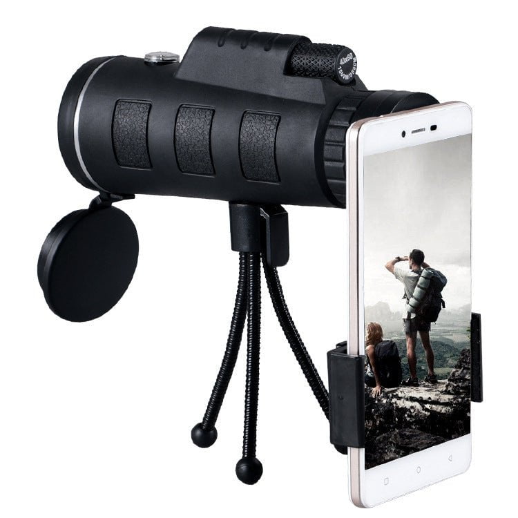 STORAZONE Electronics Compatible with Apple, Monocular Telescope Zoom Scope with Compass Phone Clip Tripod