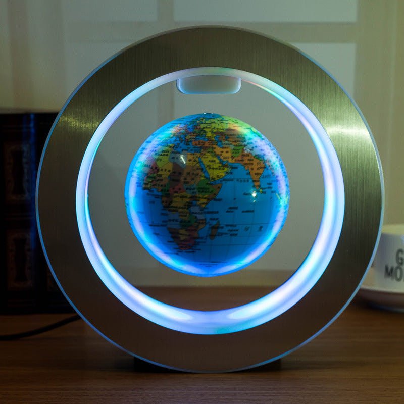 STORAZONE Electronics English 3 Round LED World Map Floating Globe Magnetic Levitation Light Anti Gravity Magic