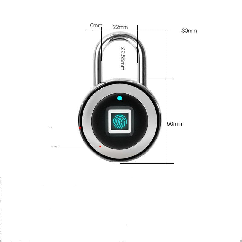 STORAZONE Electronics Fingerprint Padlocks, Smart Small Locks, Fingerprint Anti-theft Locks, Padlocks