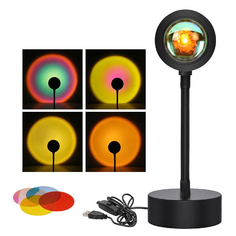 STORAZONE Electronics Fourcolor switchwarm light / 5V Sunset Projection Lamp Sunset Projector Night Light Wall Decoration Lighting