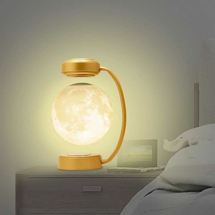 STORAZONE Electronics Gold / AU 3D LED Moon Night Light Wireless Magnetic Levitating Rotating Floating Ball Lamp For School Office Bookshop Home Decoration