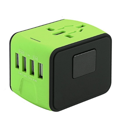 STORAZONE Electronics Green Multi-function socket