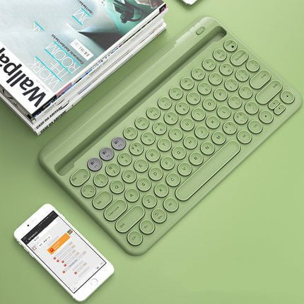 STORAZONE Electronics Green / USB Bluetooth Keyboard Android Can Connect To Mobile Phone Tablet Notebook Mute Cute