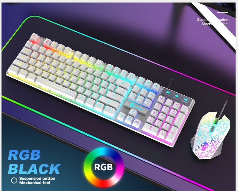 STORAZONE Electronics Kuiying T6RGB Luminous Keyboard And Mouse Set