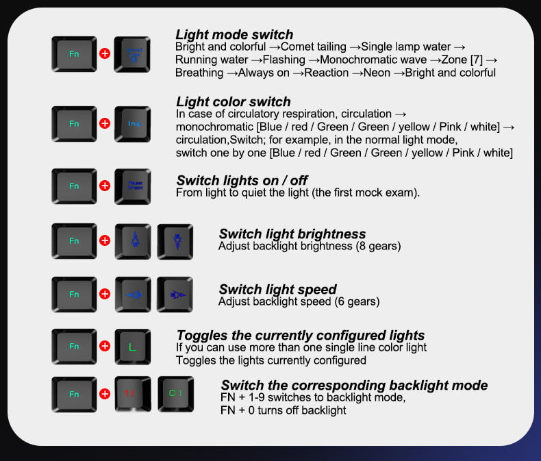 STORAZONE Electronics Kuiying T6RGB Luminous Keyboard And Mouse Set