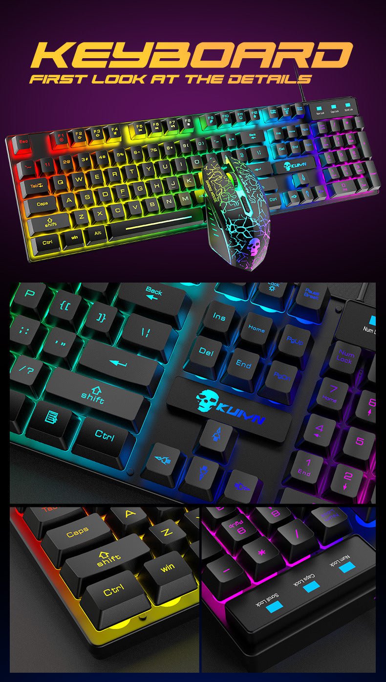 STORAZONE Electronics Kuiying T6RGB Luminous Keyboard And Mouse Set