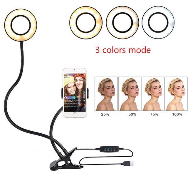 STORAZONE Electronics LED Selfie Ring Light for Live Adjustable Makeup Light-8cm Stand