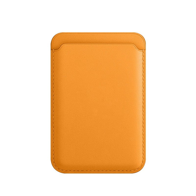 STORAZONE Electronics Mango yellow For Magsafe Magnetic Luxury Leather Card Holder Wallet Case For 14 Pro Max 13 12 Phone Bag Adsorption Accessories Cover