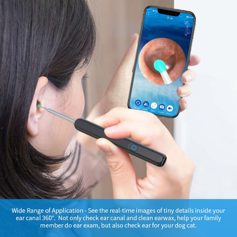 STORAZONE Electronics NE3 Ear Cleaner Otoscope Ear Wax Removal Tool With Camera LED Light Wireless Ear Endoscope Ear Cleaning Kit For I-phone