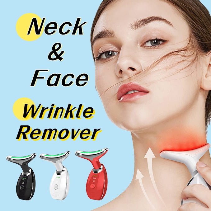 STORAZONE Electronics Neck Face Beauty Device Colorful LED Photon Therapy Skin Tighten Reduce Double Chin Anti Wrinkle Remove Lifting Massager