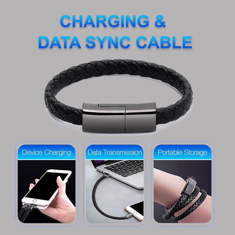 STORAZONE Electronics New Bracelet Charger USB Charging Cable Data Charging Cord For IPhone14 13 Max USB C Cable For Phone Micro Cable