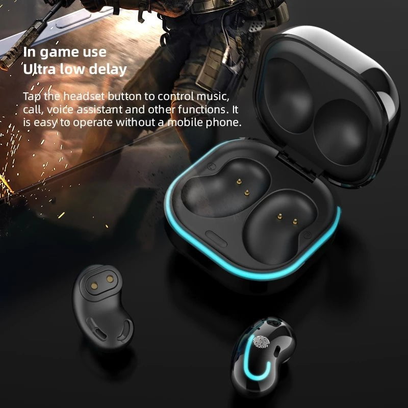 STORAZONE Electronics New S6 SE Breathing Light Time Digital Display TWS5.0 Bluetooth Headset