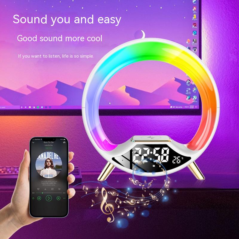 STORAZONE Electronics O Light Three In One Wireless Charging Multifunctional Bluetooth Speaker Night Light