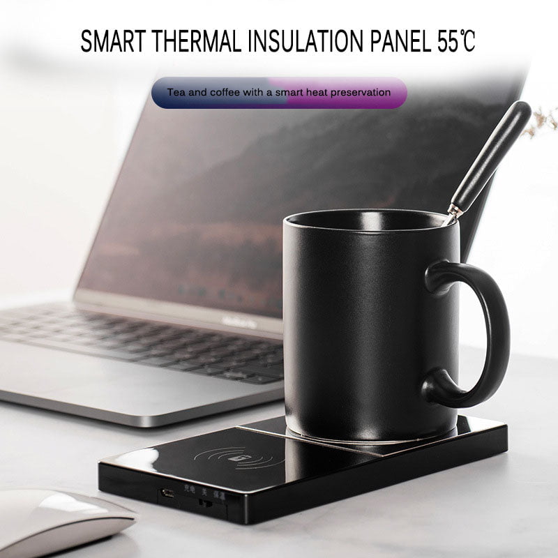 STORAZONE Electronics Photo color 2 In 1 Heating Mug Cup Warmer Electric Wireless Charger For Home Office Coffee Milk
