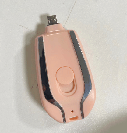 STORAZONE Electronics Pink / Android 1500mAh Mini Power Emergency Pod Keychain Charger With Type-C Ultra-Compact Mini Battery Pack Fast Charging Backup Power Bank