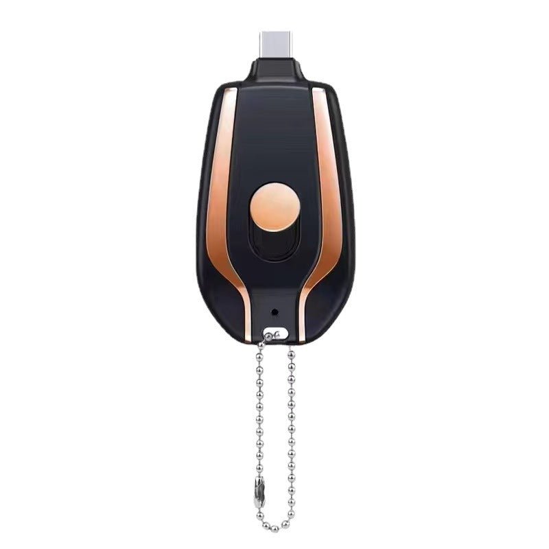 STORAZONE Electronics Pink Black / For IPhone 1500mAh Mini Power Emergency Pod Keychain Charger With Type-C Ultra-Compact Mini Battery Pack Fast Charging Backup Power Bank
