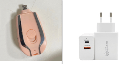 STORAZONE Electronics Pink set / Android 1500mAh Mini Power Emergency Pod Keychain Charger With Type-C Ultra-Compact Mini Battery Pack Fast Charging Backup Power Bank