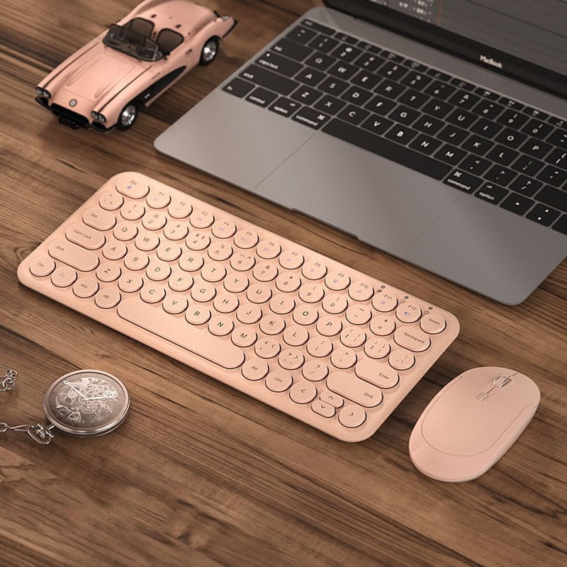 STORAZONE Electronics Pink set Mute Ultra-Thin Wireless Keyboard And Mouse Set