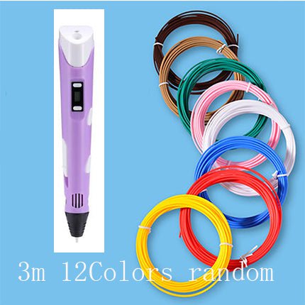 STORAZONE Electronics Purple 3M / USB 3D print pen 3D pen two generation graffiti 3D stereoscopic paintbrush children puzzle painting toys