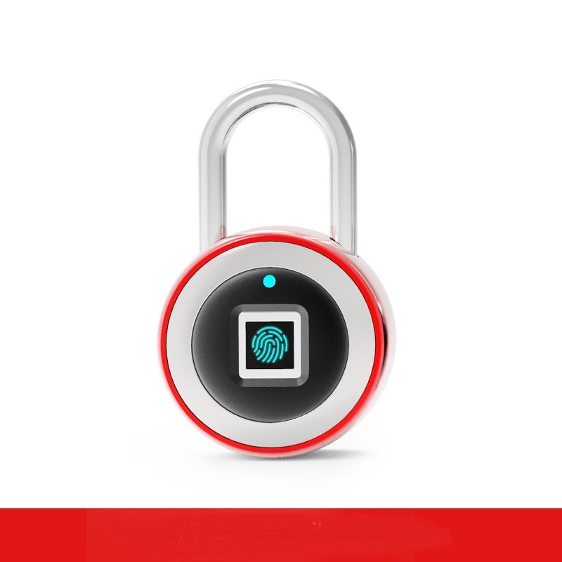 STORAZONE Electronics Red Fingerprint Padlocks, Smart Small Locks, Fingerprint Anti-theft Locks, Padlocks