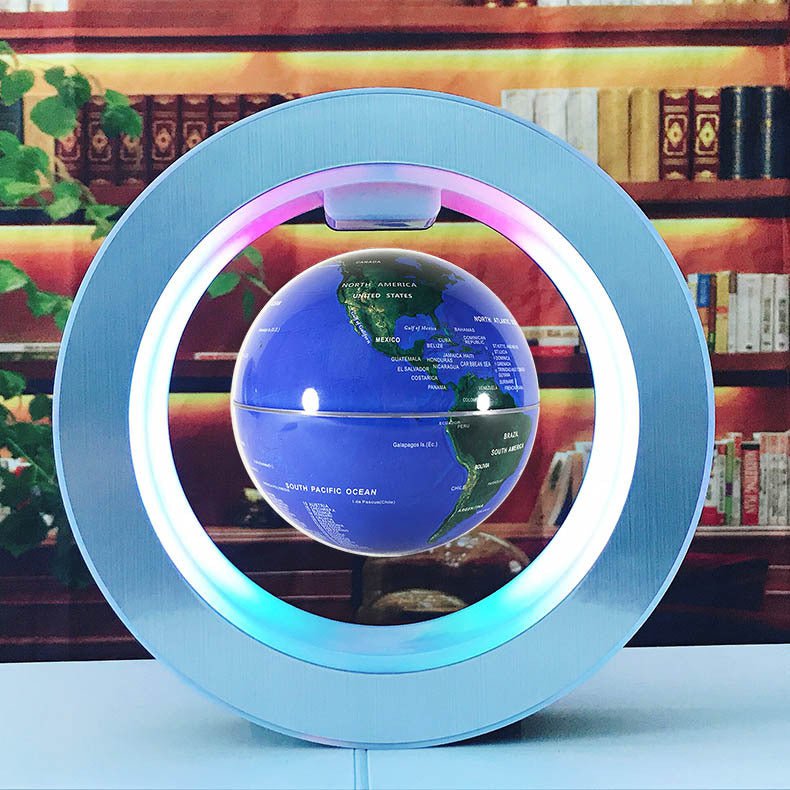 STORAZONE Electronics Round LED World Map Floating Globe Magnetic Levitation Light Anti Gravity Magic