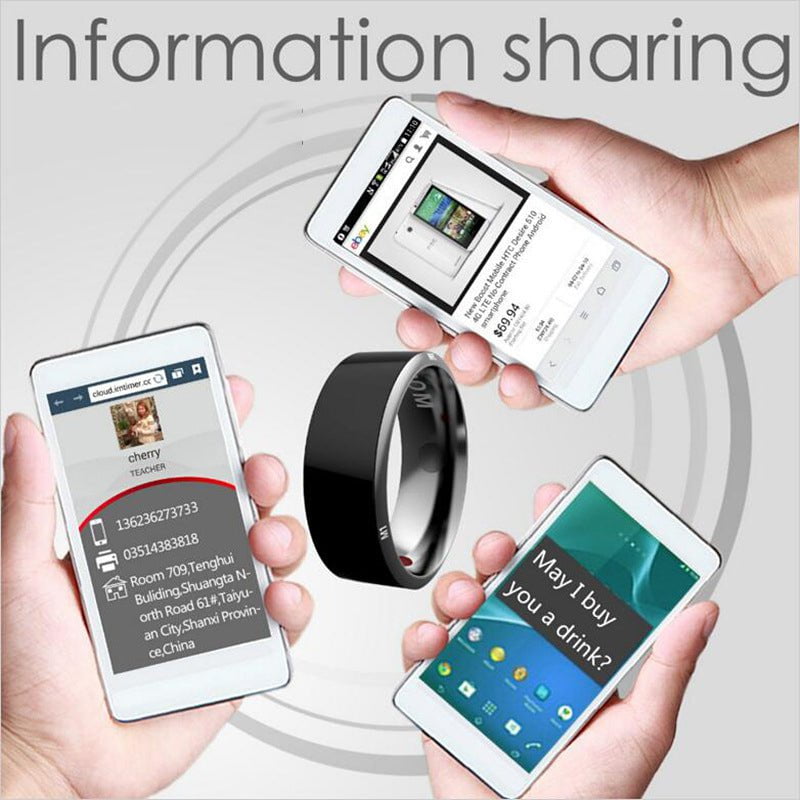 STORAZONE Electronics Smart Ring Wearable Device Multifunctional Black High-tech