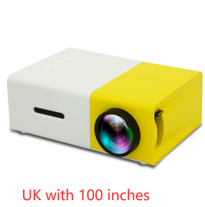 STORAZONE Electronics UK with 100 inches Portable Projector 3D Hd Led Home Theater Cinema HDMI-compatible Usb Audio Projector Yg300 Mini Projector