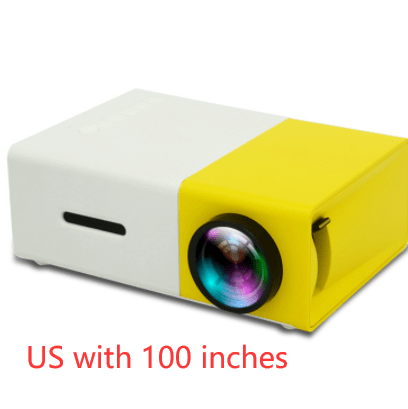 STORAZONE Electronics US with 100 inches Portable Projector 3D Hd Led Home Theater Cinema HDMI-compatible Usb Audio Projector Yg300 Mini Projector