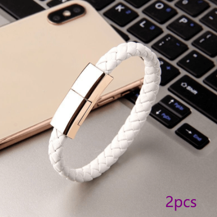 STORAZONE Electronics White 2pcs / Android interface / 20cm New Bracelet Charger USB Charging Cable Data Charging Cord For IPhone14 13 Max USB C Cable For Phone Micro Cable