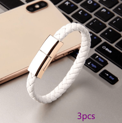 STORAZONE Electronics White 3pcs / Android interface / 20cm New Bracelet Charger USB Charging Cable Data Charging Cord For IPhone14 13 Max USB C Cable For Phone Micro Cable