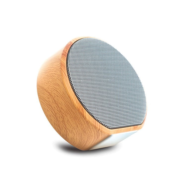 STORAZONE Electronics White Mini Wood Bluetooth Speaker Portable Outdoor Wireless Support AUX TF