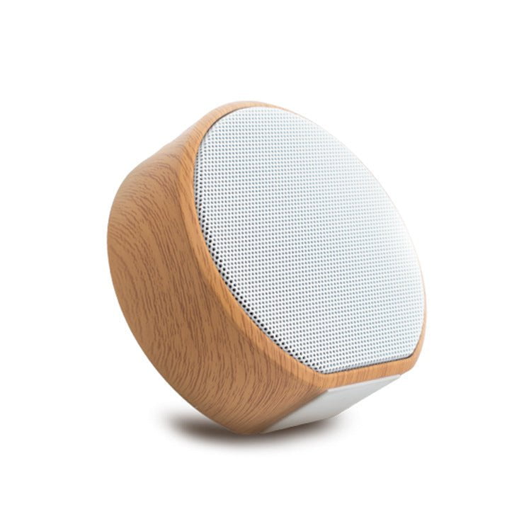 STORAZONE Electronics White Mini Wood Bluetooth Speaker Portable Outdoor Wireless Support AUX TF