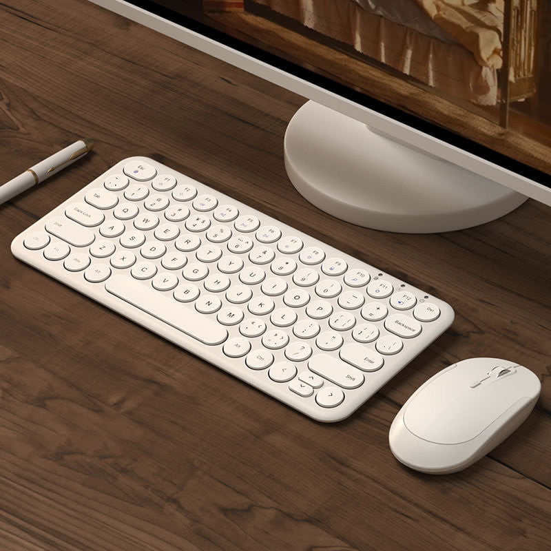 STORAZONE Electronics White set Mute Ultra-Thin Wireless Keyboard And Mouse Set