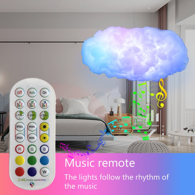 STORAZONE Electronics White / USB USB Cloud Light APP Control Music Synchronization 3D RGBIC Ambient Light Lightning Simulation Clouds Bedroom Room Light