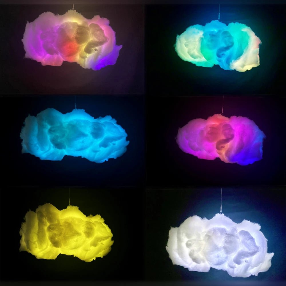 STORAZONE Electronics White / USB USB Cloud Light APP Control Music Synchronization 3D RGBIC Ambient Light Lightning Simulation Clouds Bedroom Room Light