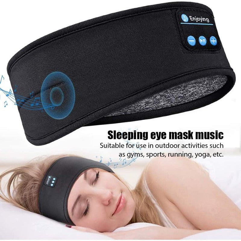 STORAZONE Electronics Wireless Bluetooth Sleeping Headphones Headband Thin Soft Elastic Comfortable Music Ear Phones Eye Mask For Side Sleeper Sports