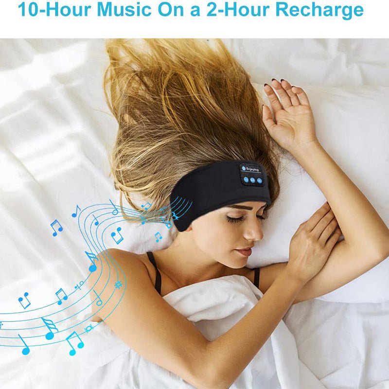 STORAZONE Electronics Wireless Bluetooth Sleeping Headphones Headband Thin Soft Elastic Comfortable Music Ear Phones Eye Mask For Side Sleeper Sports