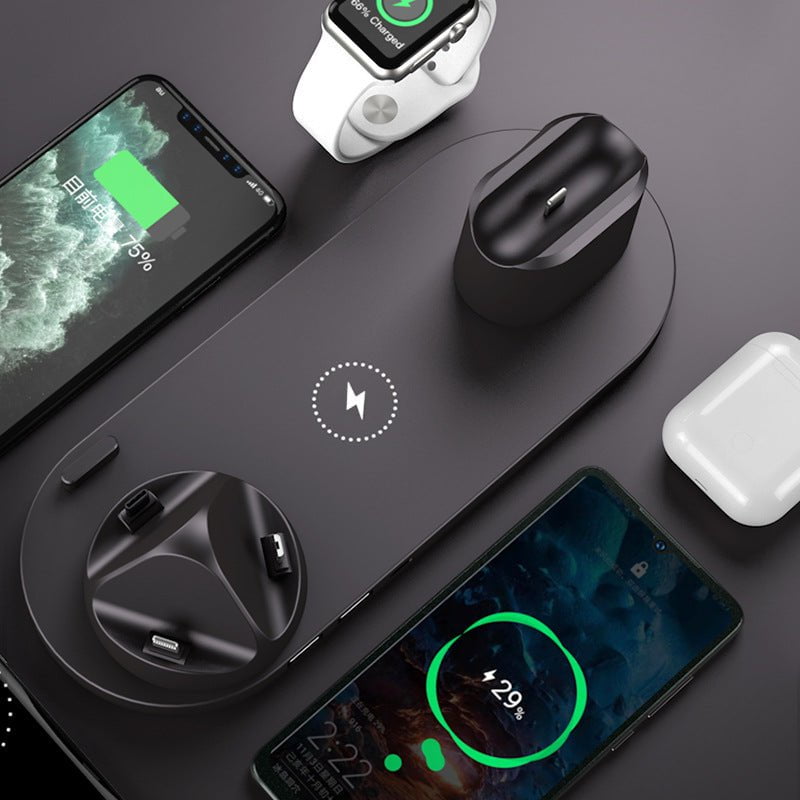 STORAZONE Electronics Wireless Charger For IPhone Fast Charger For Phone Fast Charging Pad For Phone Watch 6 In 1 Charging Dock Station