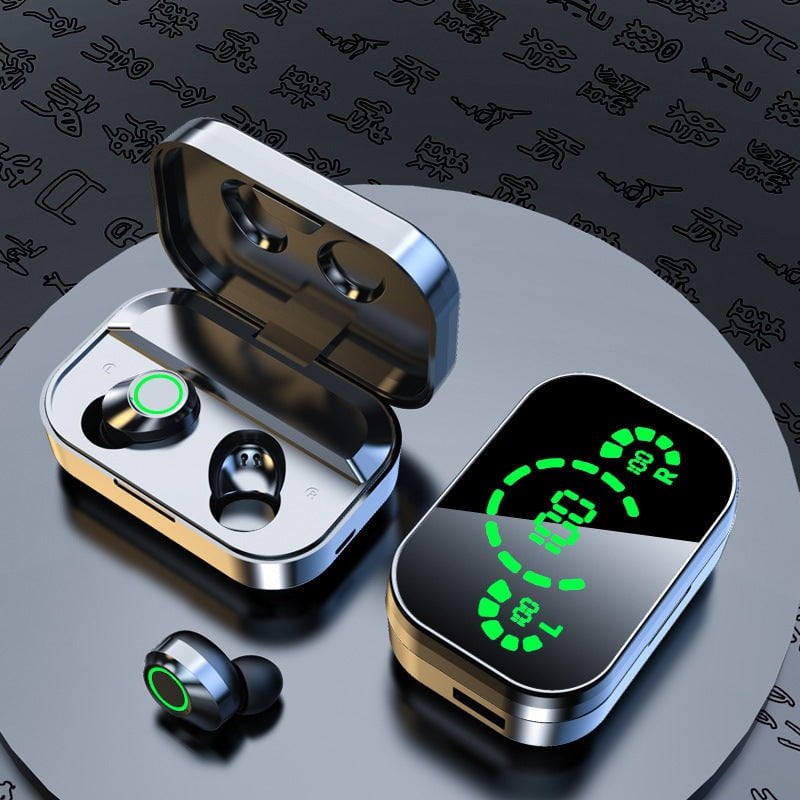 STORAZONE Electronics YD03 Wireless Bluetooth Headset TWS Large Screen Smart Digital Display In Ear Breathing Light