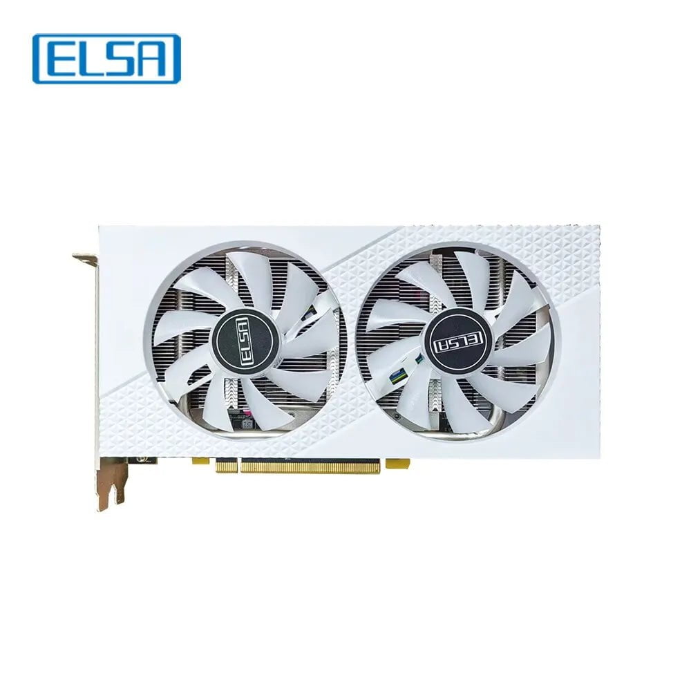 Storazone ELSA RX580 8G ELSA AMD RX 580 8GB GDDR5 256bit GPU White RGB Desk Computer Gaming Graphics Card