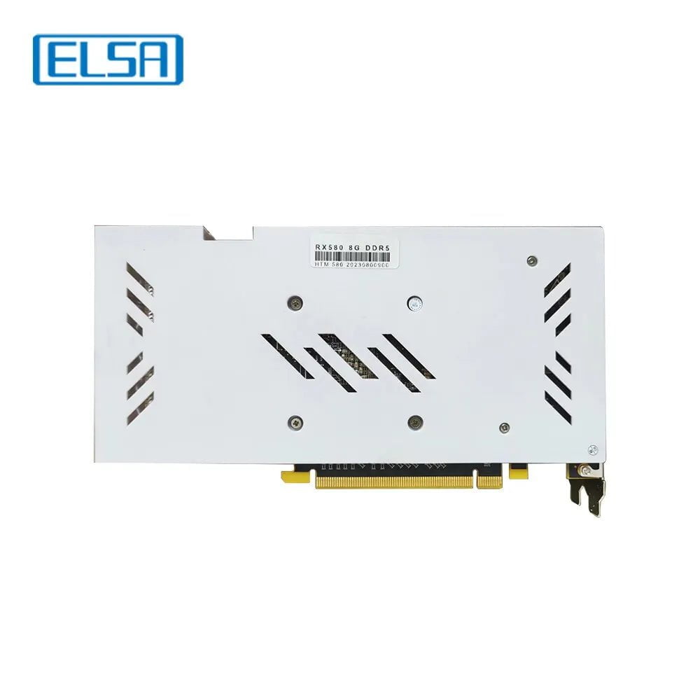 Storazone ELSA RX580 8G ELSA AMD RX 580 8GB GDDR5 256bit GPU White RGB Desk Computer Gaming Graphics Card