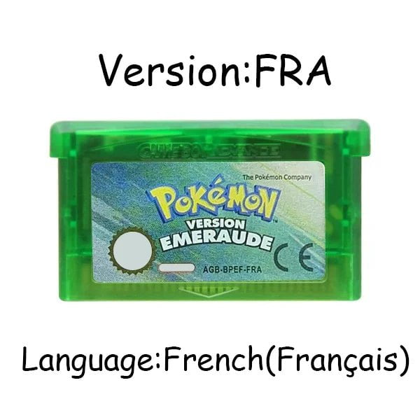 Storazone Emerald FRA GBA Game Pokemon Series 32 Bit Video Game Cartridge Console Card Pokemon Emerald Ruby FireRed LeafGreen Sapphire Multi-language